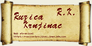 Ružica Krnjinac vizit kartica